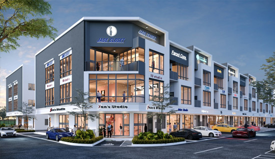 A rendering of a retailer at Emerald 2
